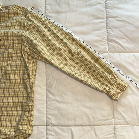 Eddie Bauer Button Up Men's Size L Yellow & Gray Long Sleeve - Picture 4 of 10